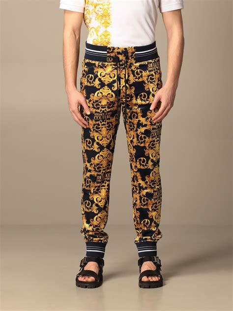 versace printed pants|versace pants price.